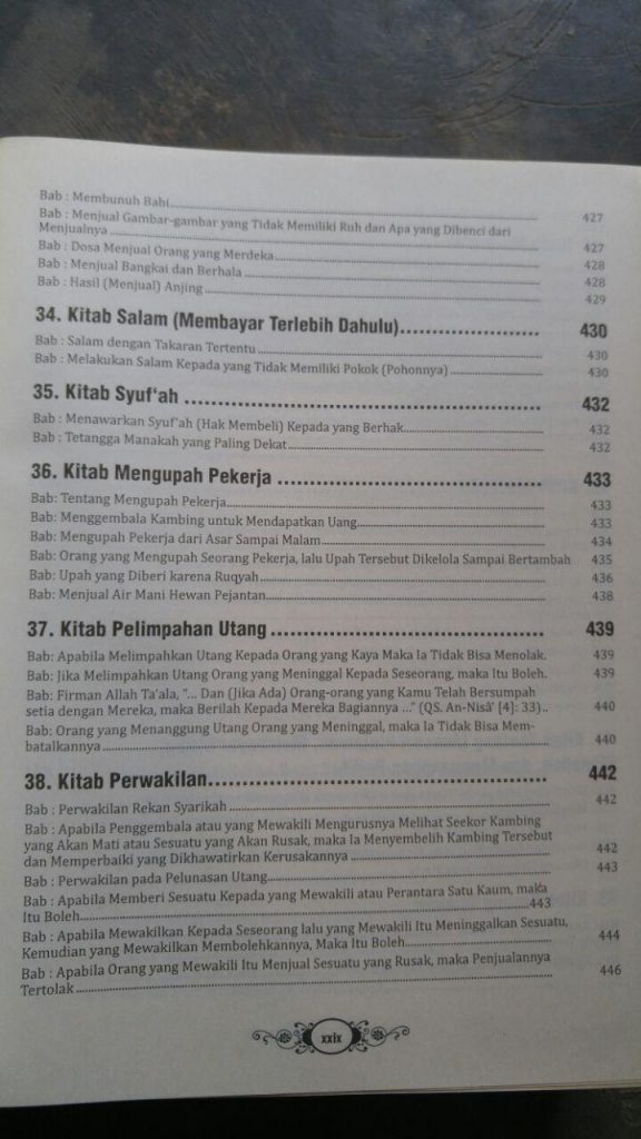 Buku Ringkasan Shahih Bukhari isi 