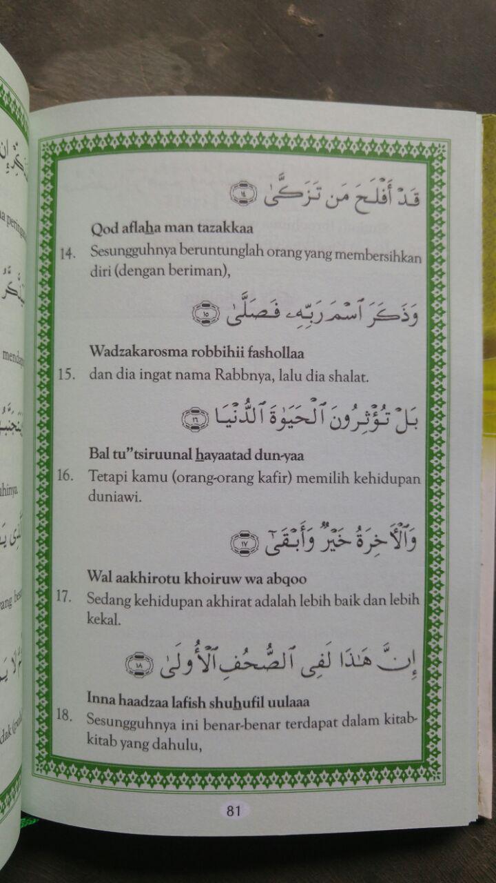 Buku Tarjamah Juz Amma Translate Arab-Latin isi