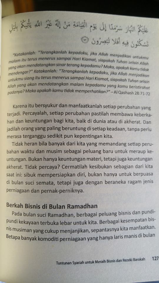 Buku Tuntunan Syariah Untuk Meraih Bisnis Dan Rezeki Barokah isi