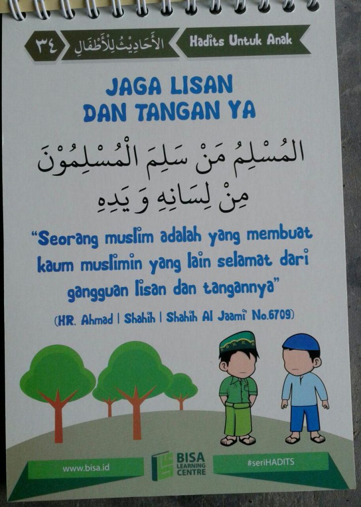 Buku Poster Kalender 50 Hadits Pilihan Untuk Anak Seri 1 isi 4