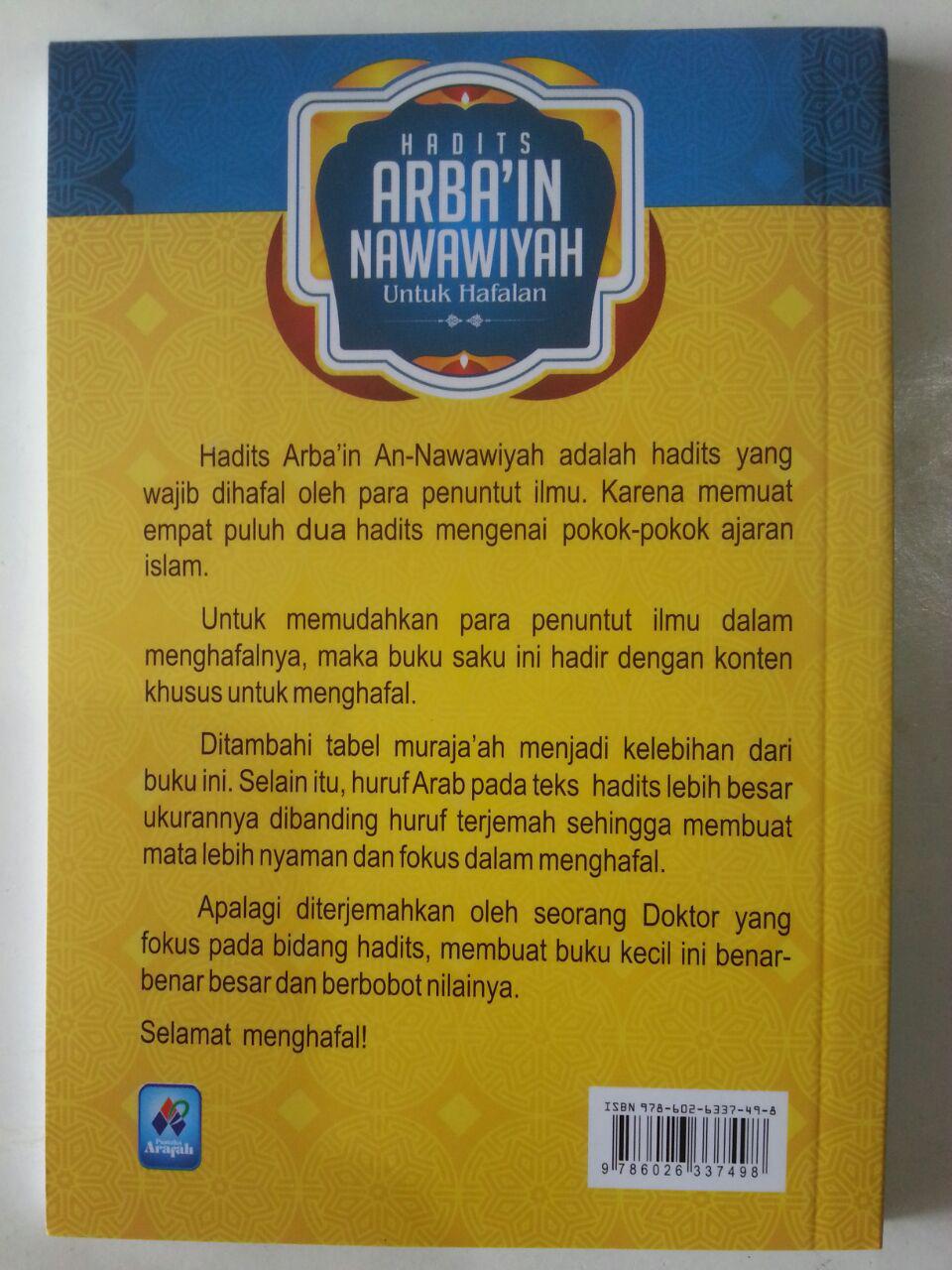 Buku Hadits Arba'in Nawawiyah Untuk Hafalan cover