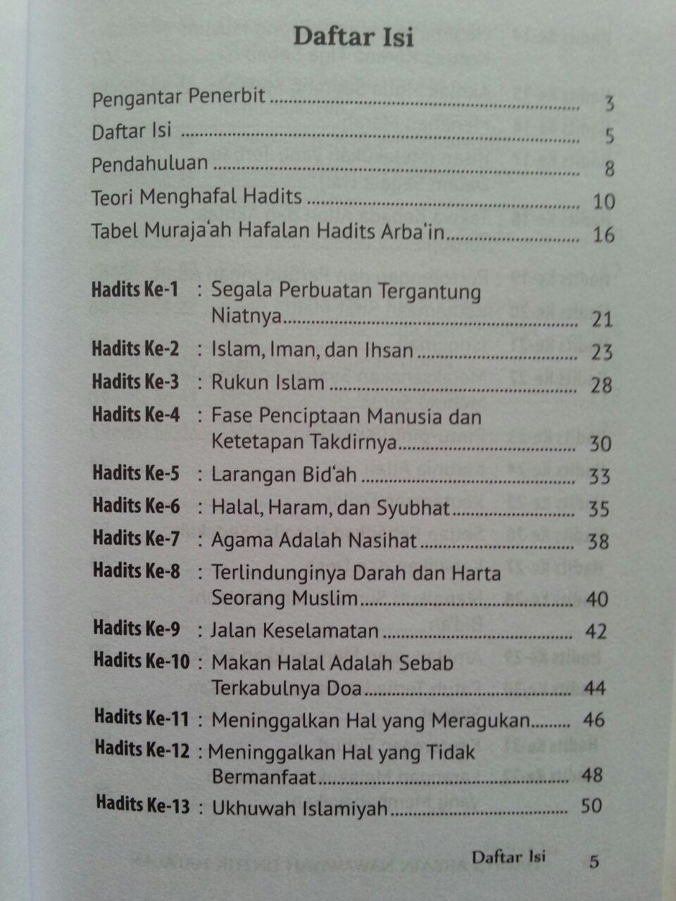 Buku Hadits Arba'in Nawawiyah Untuk Hafalan isi 2