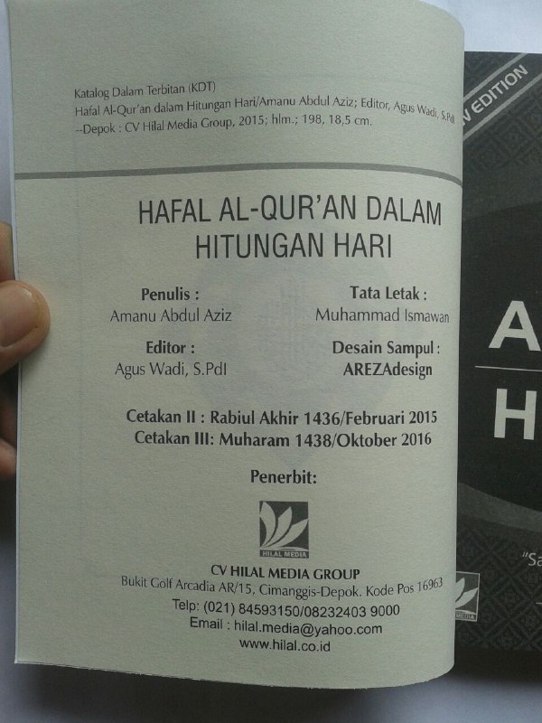 Buku Hafal Al-Qur'an Dalam Hitungan Hari isi 3