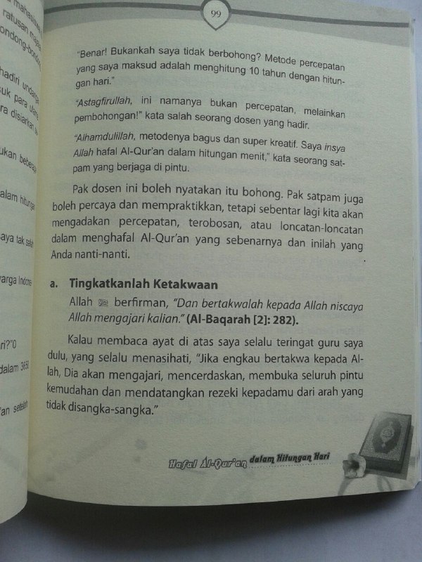 Buku Hafal Al-Qur'an Dalam Hitungan Hari isi