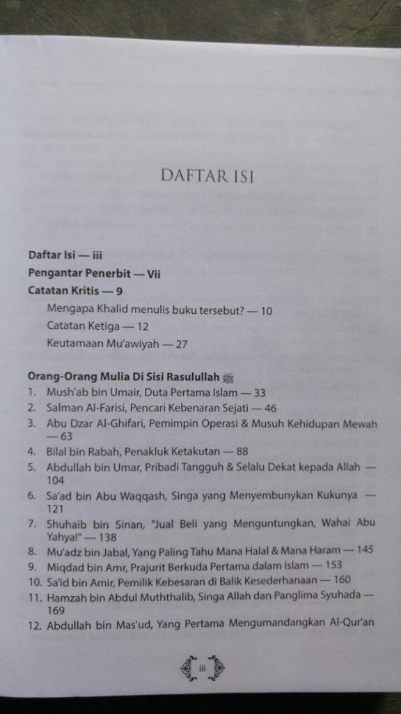 Buku Biografi 60 Sahabat Nabi Versi Tahqiq isi 