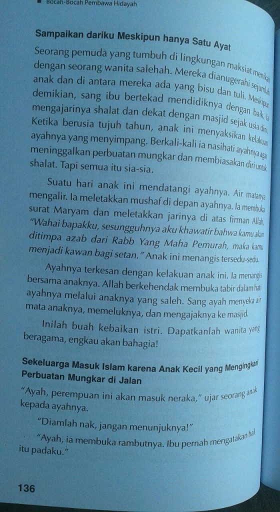 Buku True Story Bocah-Bocah Pembawa Hidayah isi