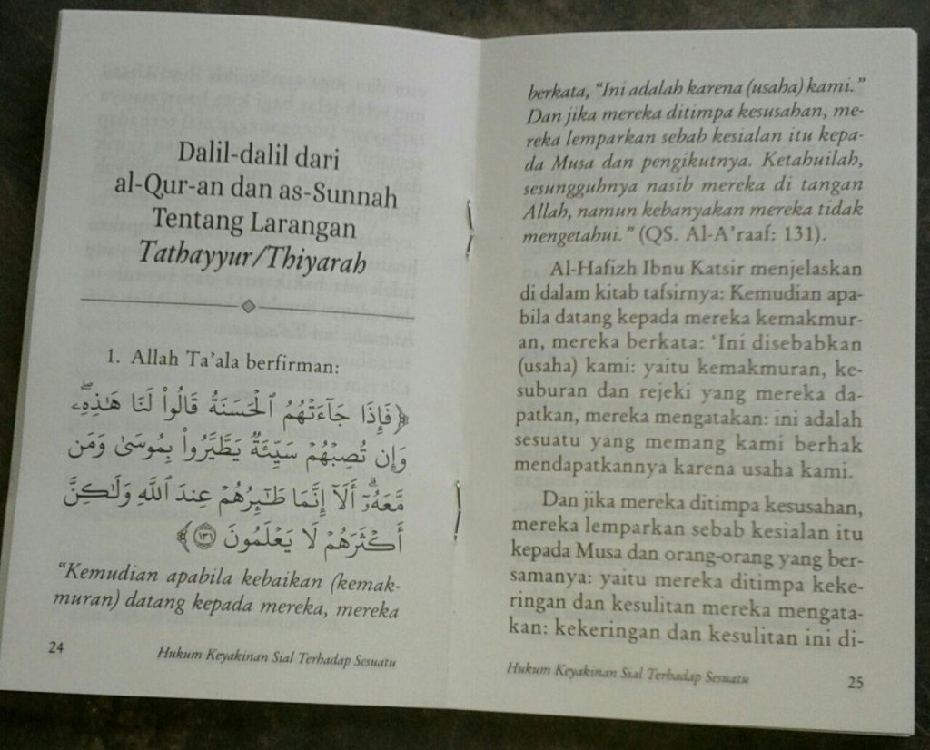 Buku Saku Hukum Keyakinan Sial Terhadap Sesuatu isi 2