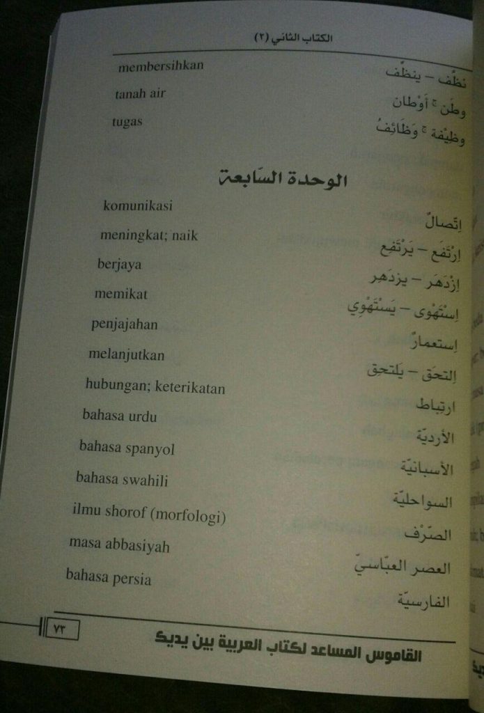 Buku Kamus Al-Arobiyah Baina Yadaik isi