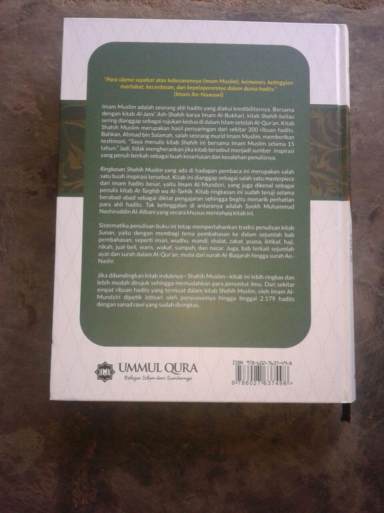 Buku Mukhtashar Shahih Muslim cover 2