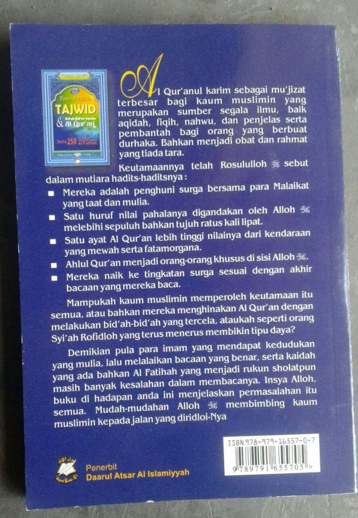 Buku Tajwid Praktis & Bid'ah-Bid'ah Seputar Al-Quran cover 2