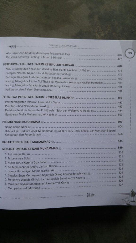 Buku Sirah Nabawiyah Versi Tadabbur isi