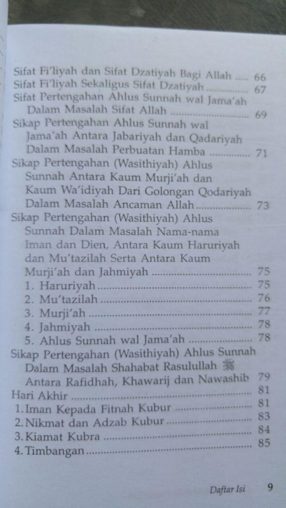 Buku Syarh Aqidah Wasithiyah Syaikhul Islam Ibnu Taimiyah isi