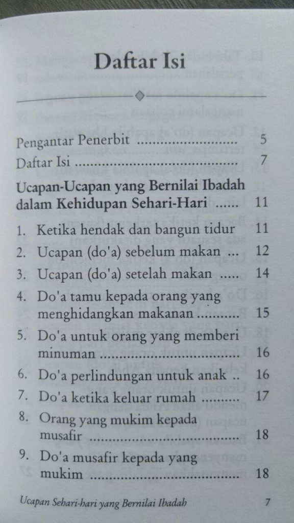 Buku Saku Ucapan Sehari Hari Yang Bernilai Ibadah isi 