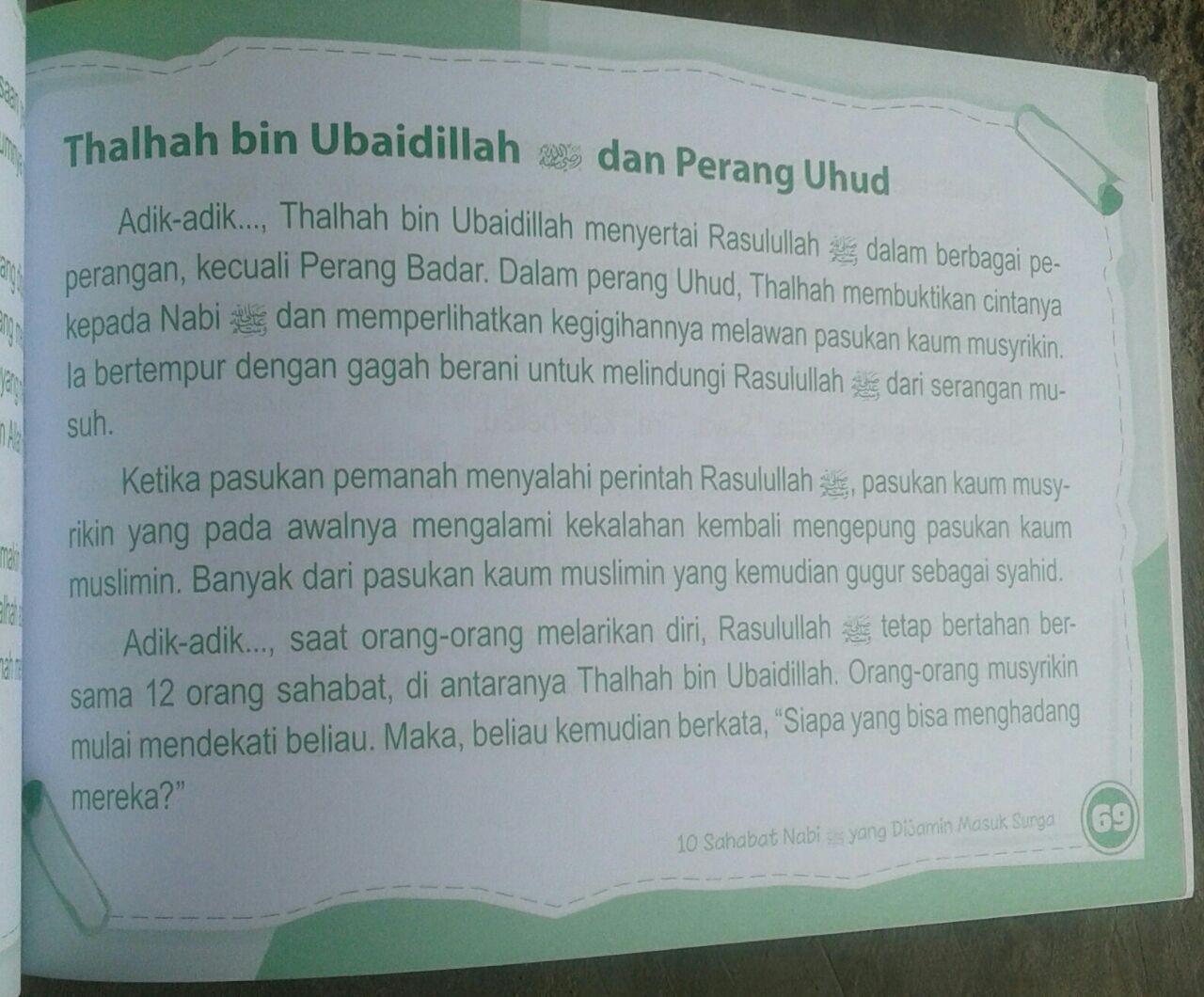 10 sahabat nabi yang dijamin masuk surga 1set 3jilid buku anak isi