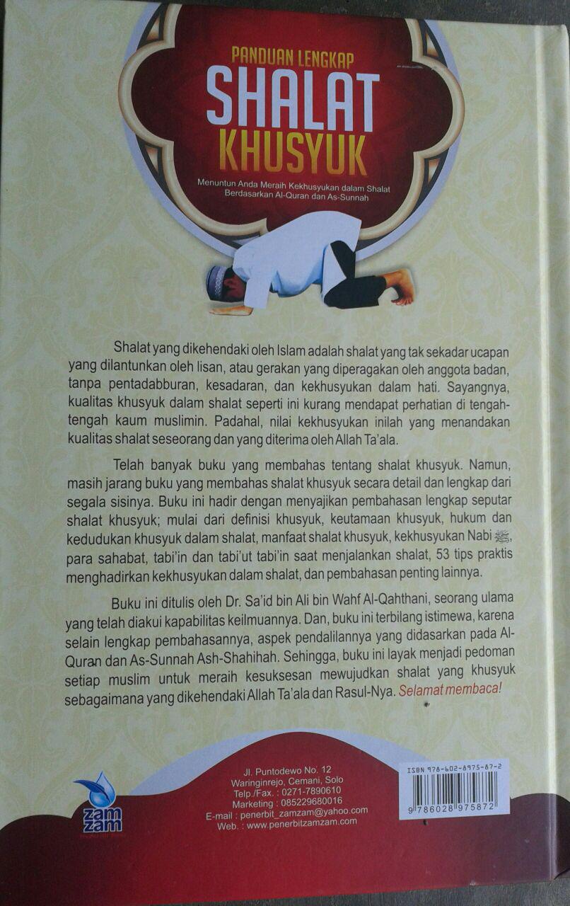Buku Panduan Lengkap Shalat Khusyuk Menurut Qur'an & Sunnah cover