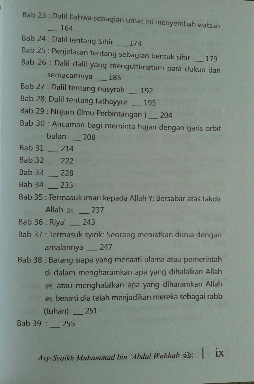 Buku Kitab Tauhid Dilengkapi Faedah Faedah Ayat Hadits Atsar isi 2