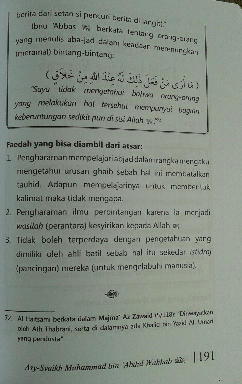 Buku Kitab Tauhid Dilengkapi Faedah Faedah Ayat Hadits Atsar isi 3