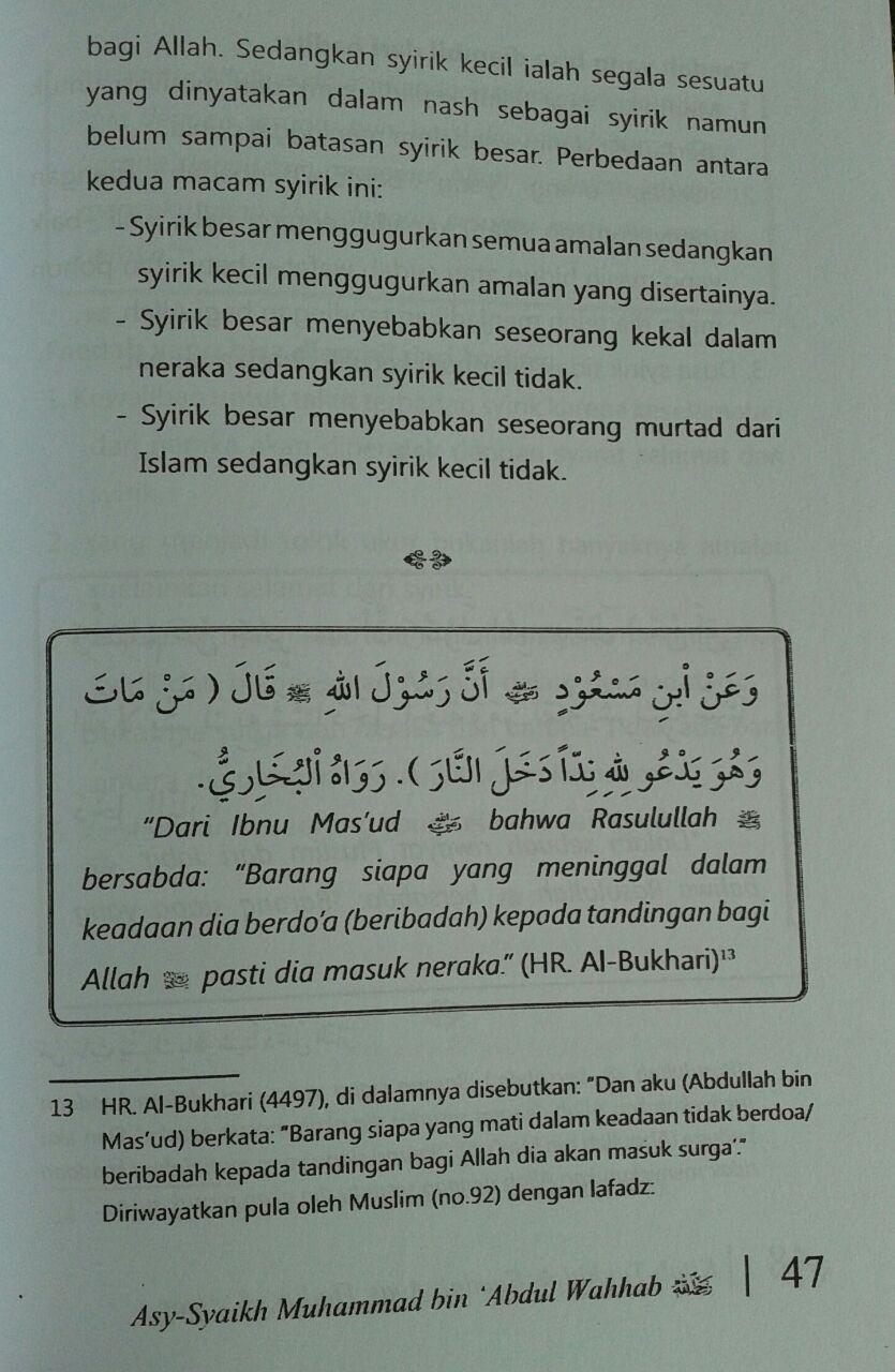 Buku Kitab Tauhid Dilengkapi Faedah Faedah Ayat Hadits Atsar isi 4