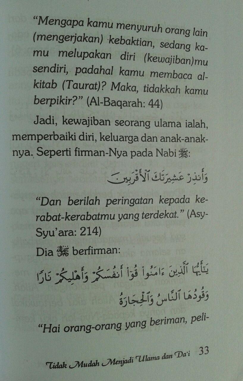 Buku Saku Tidak Mudah Menjadi Ulama & Da'i isi 2