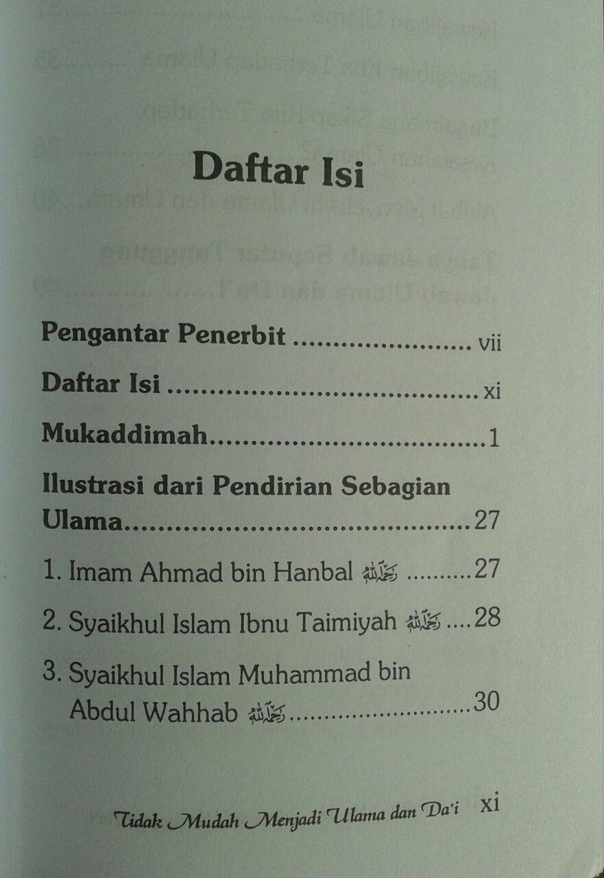 Buku Saku Tidak Mudah Menjadi Ulama & Da'i isi