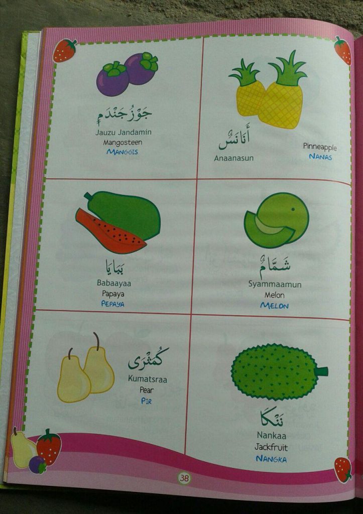 Buku Kamus Anak 3 Bahasa Arab Indonesia Inggris isi 2