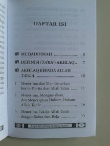 Buku Saku Beginilah Akhlak Seorang Muslim isi
