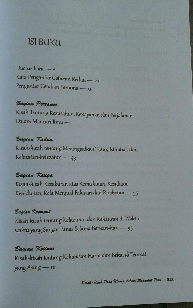 Buku Kisah Kisah Para Ulama Dalam Menuntut Ilmu isi 2