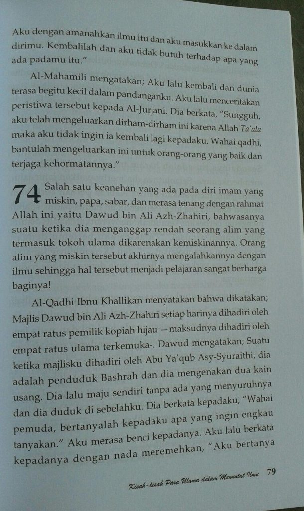 Buku Kisah Kisah Para Ulama Dalam Menuntut Ilmu isi