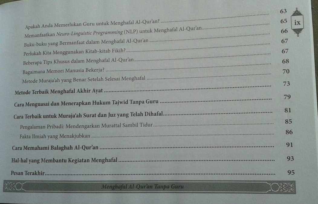 Buku Mengahfal Al-Qur'an Tanpa Guru isi 2