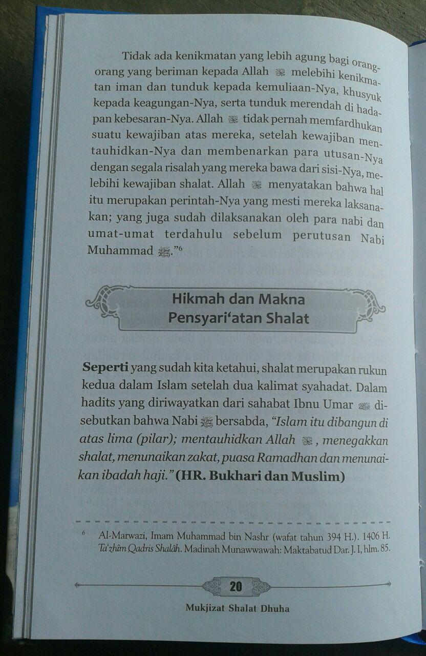 Buku Mukjizat Shalat Dhuha Makna Hikmah Pengaruh Dan Manfaat isi