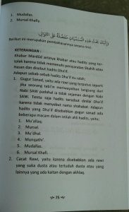 Buku Pokok-Pokok Ilmu Musthalah Hadits isi 5