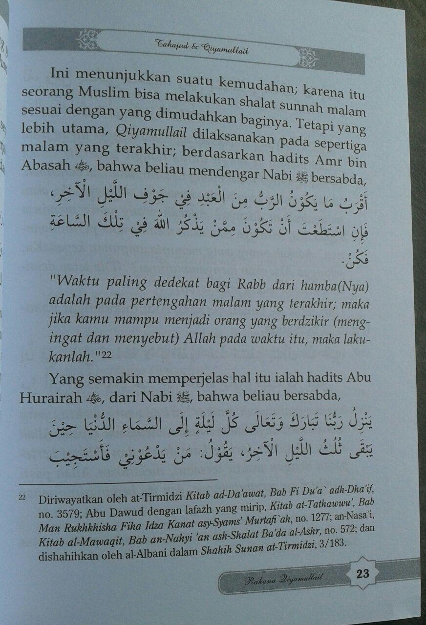 Buku Qiyamul Lail Hukum Tata Cara Dan Keutamaannya isi