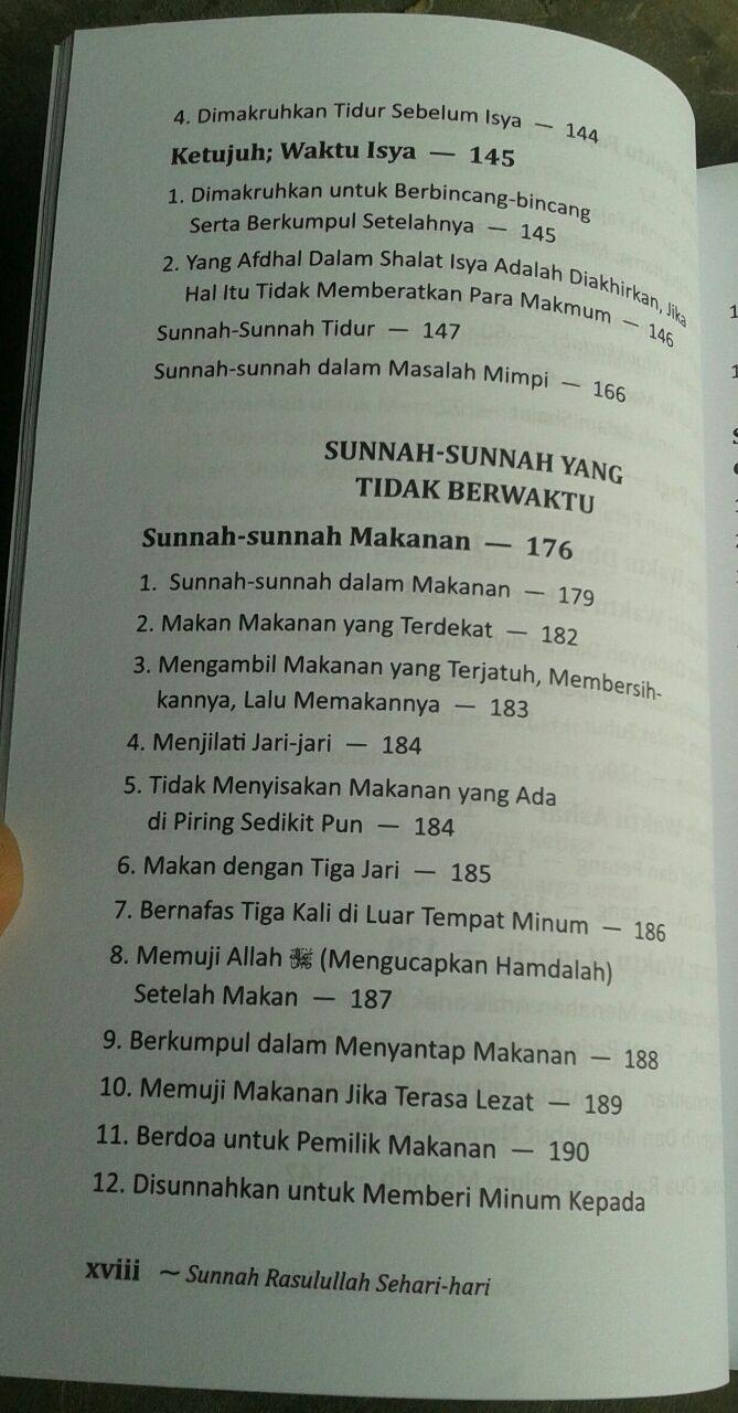 Buku Sunnah Rasulullah Sehari Hari isi