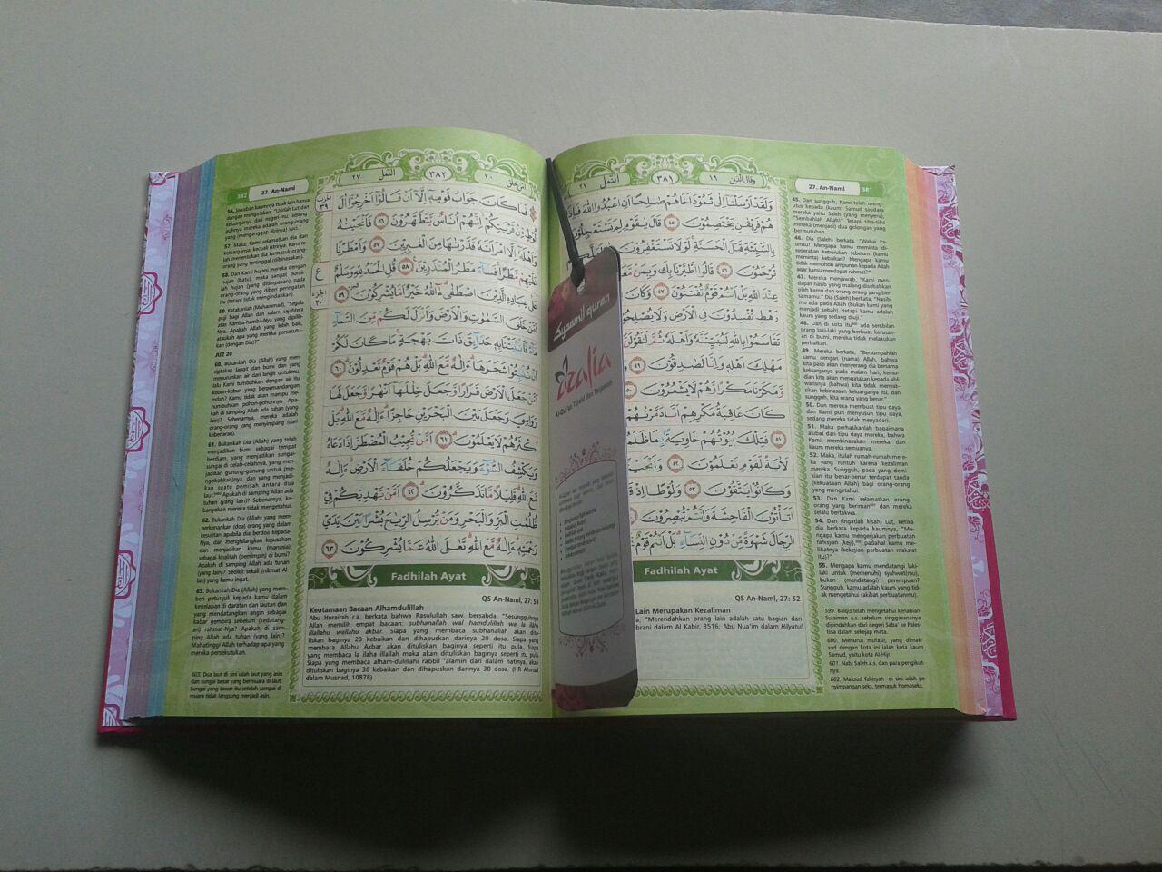 Al-Qur'an Mushaf Tajwid Azalia Dilengkapi Asbabun Nuzul Fadhilah Ayat isi 2