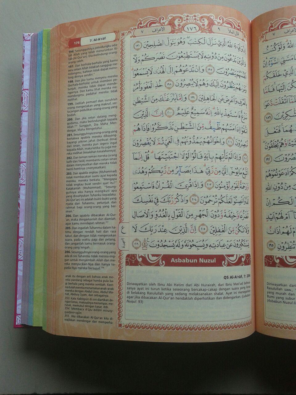 Al-Qur'an Mushaf Tajwid Azalia Dilengkapi Asbabun Nuzul Fadhilah Ayat isi
