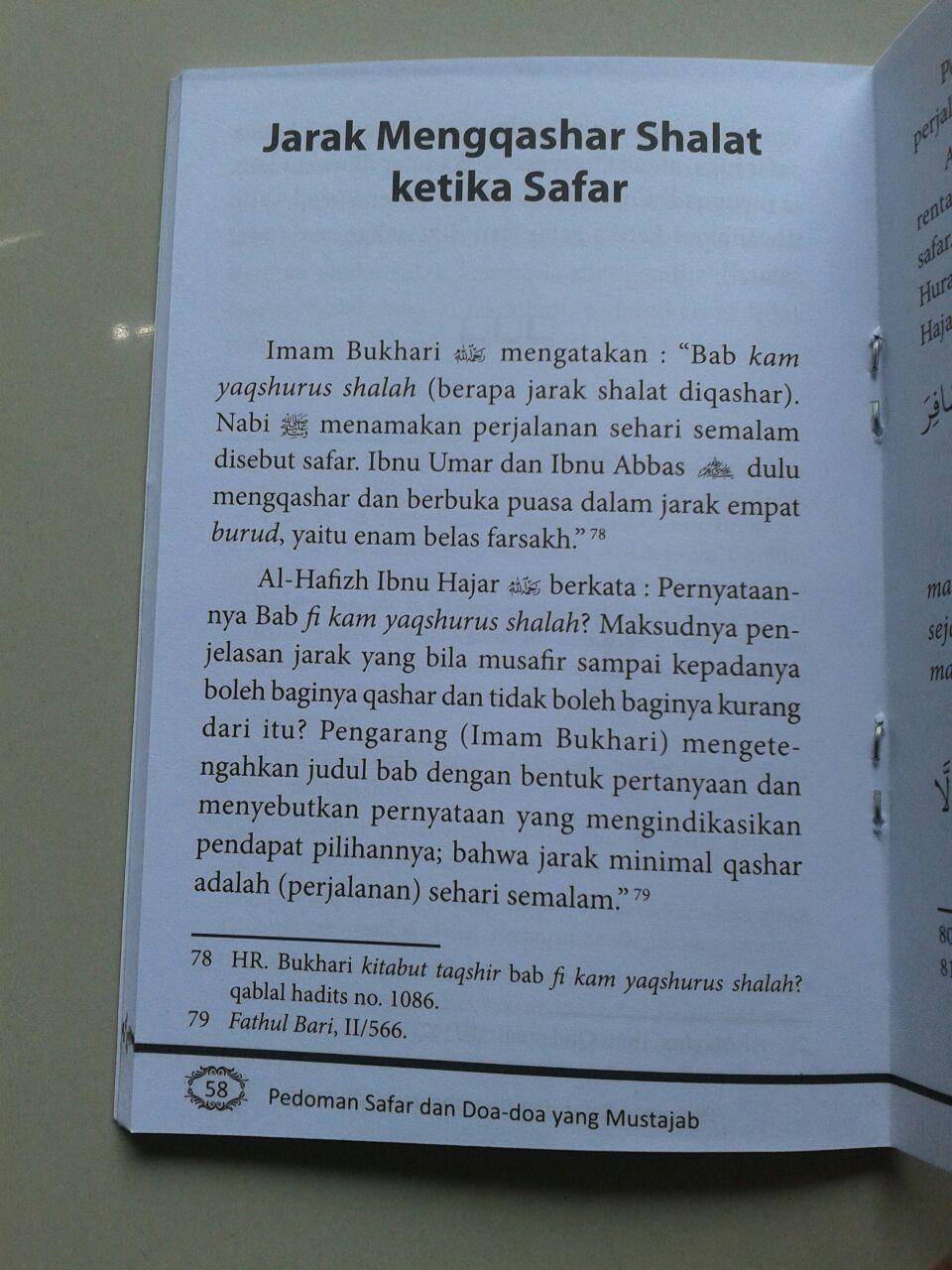 Buku Saku Pedoman Safar Doa Doa Yang Mustajab & Adab Adab Musafir isi 2