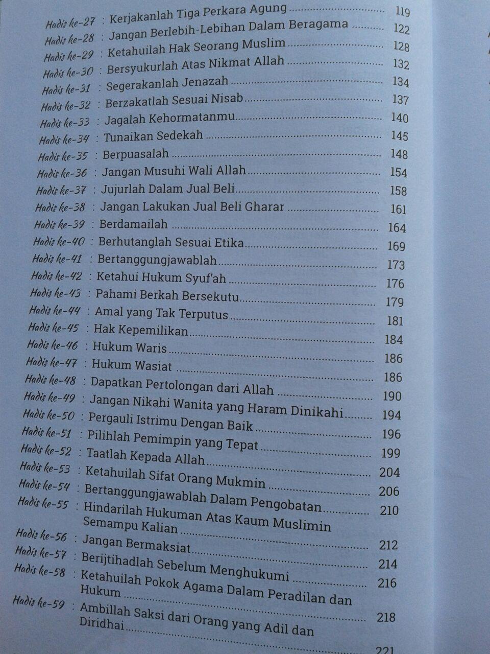 Buku 99 Hadis Pedoman Hidup Muslim isi