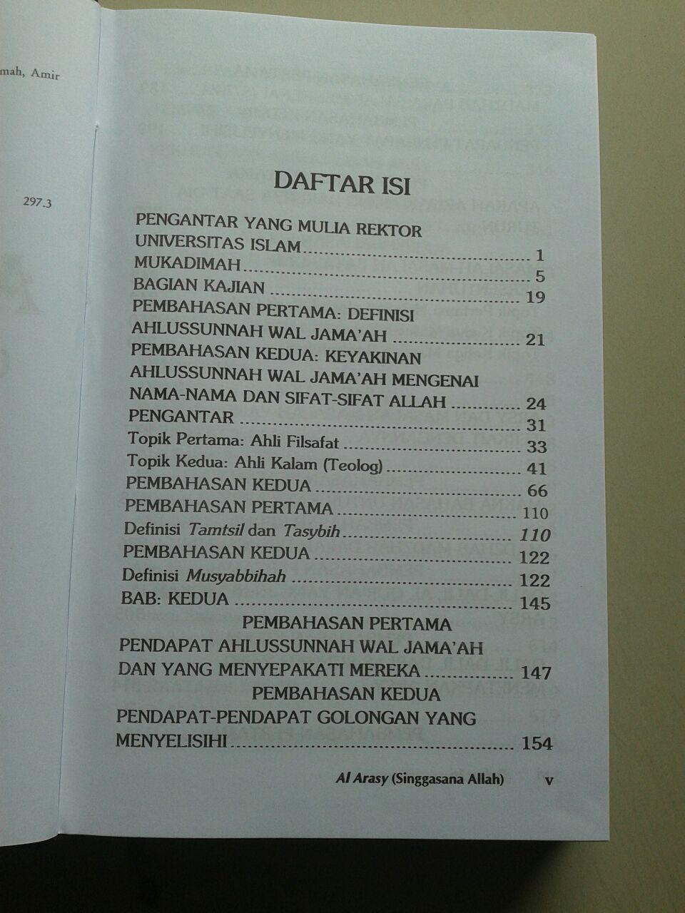 Buku Al Arasy Singgasana Allah Ta'ala isi 3