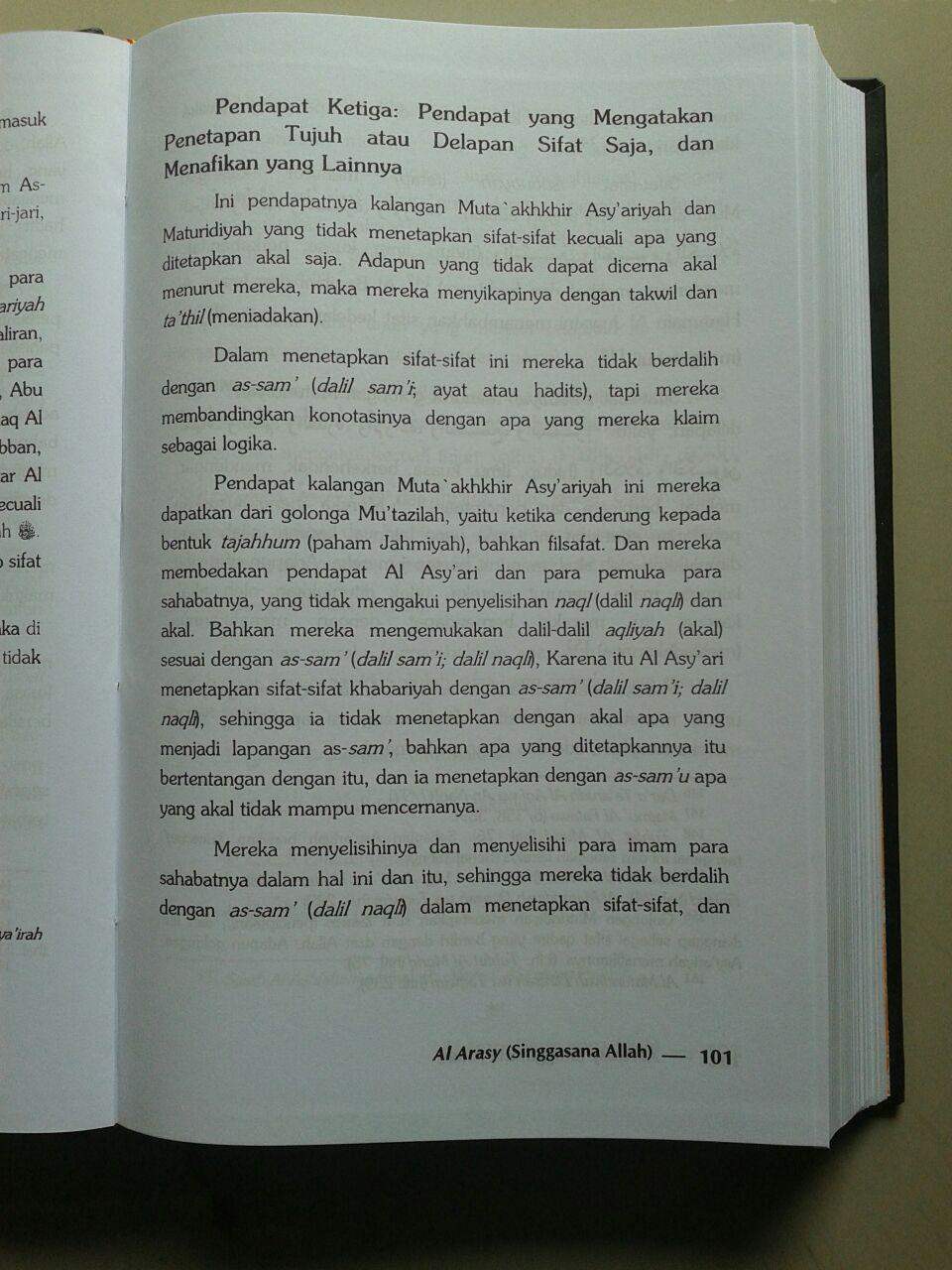 Buku Al Arasy Singgasana Allah Ta'ala isi