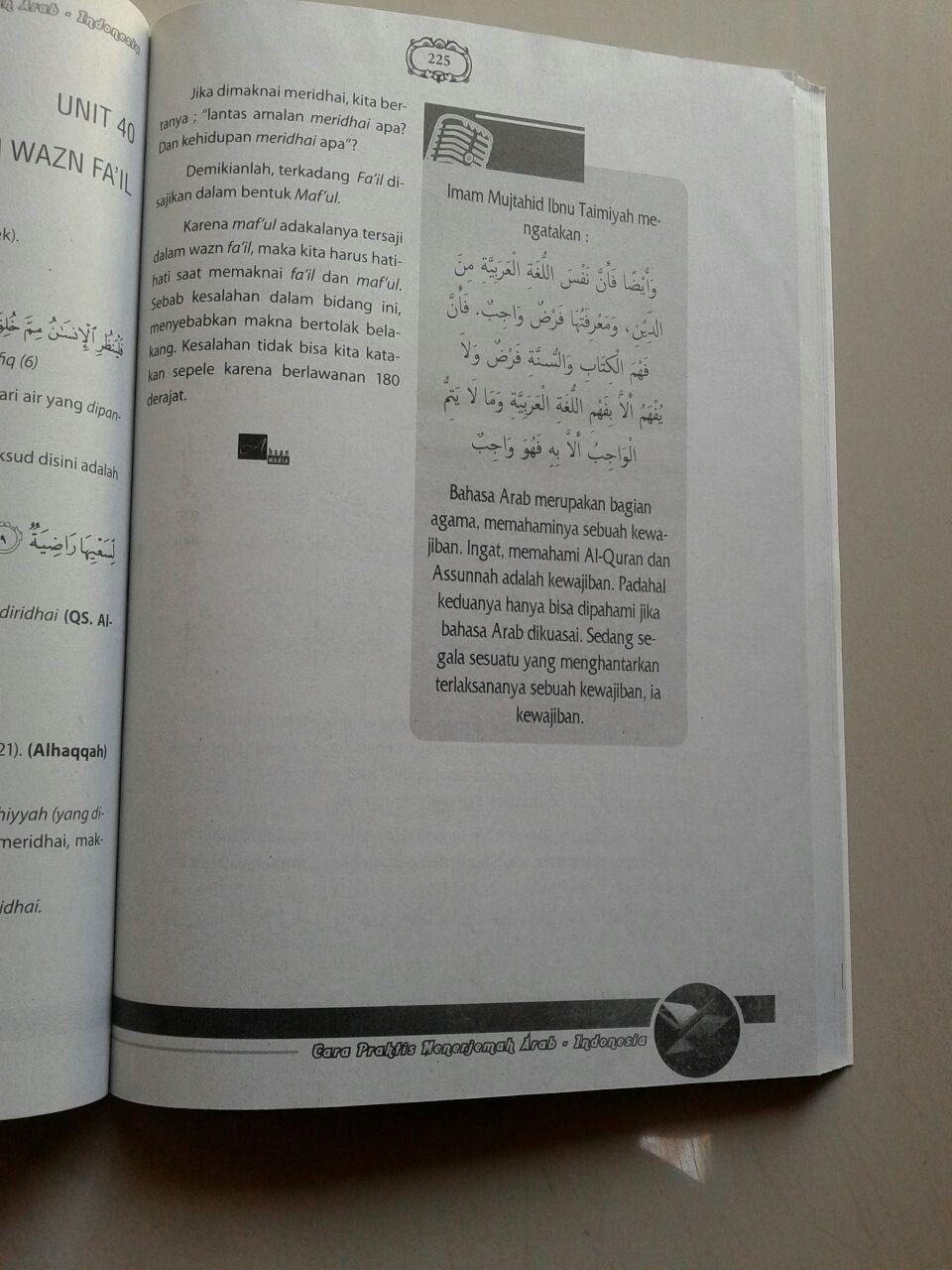 Buku Al-Azhar Pedoman Praktis Menerjemah Arab-Indonesia isi