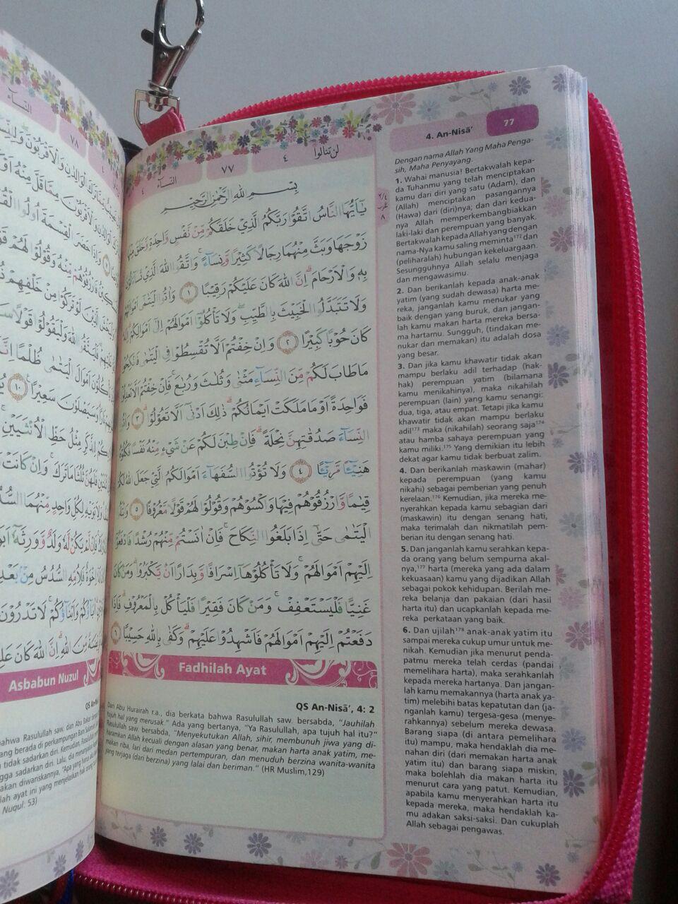 Al-Qur'an Mushaf Terjemah & Tajwid Yasmina Resleting Ukuran B6 isi