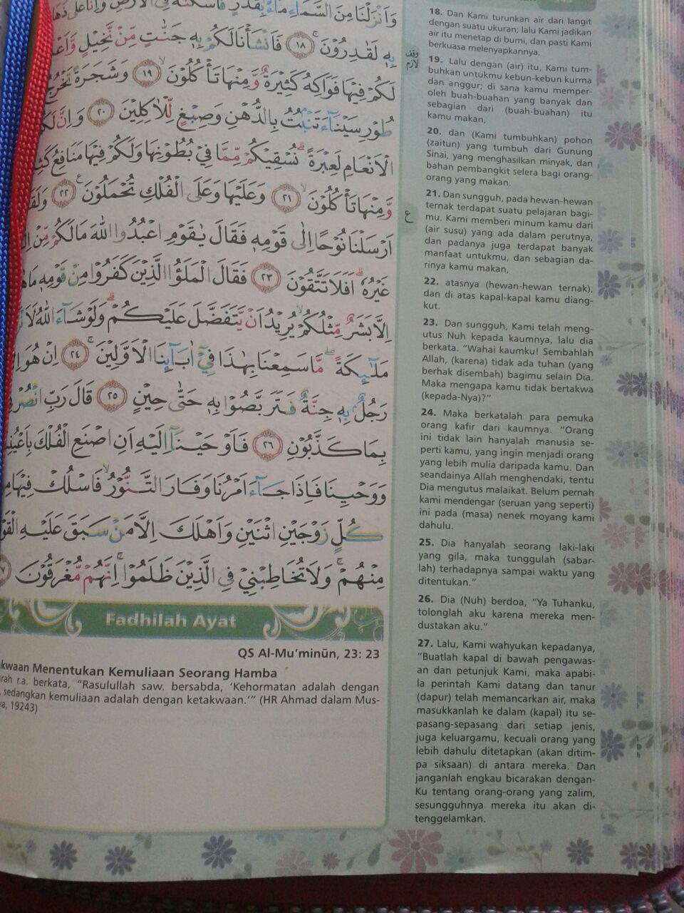 Al-Qur'an Mushaf & Terjemah Yasmina Rit Ukuran B6 isi
