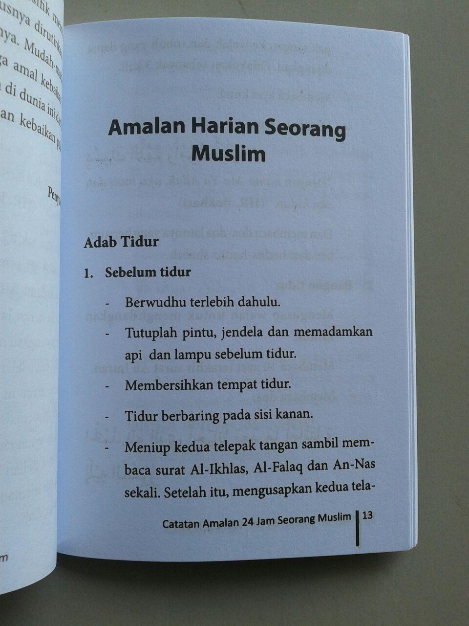 Buku Saku Catatan Amalan 24 Jam Seorang Muslim isi 2
