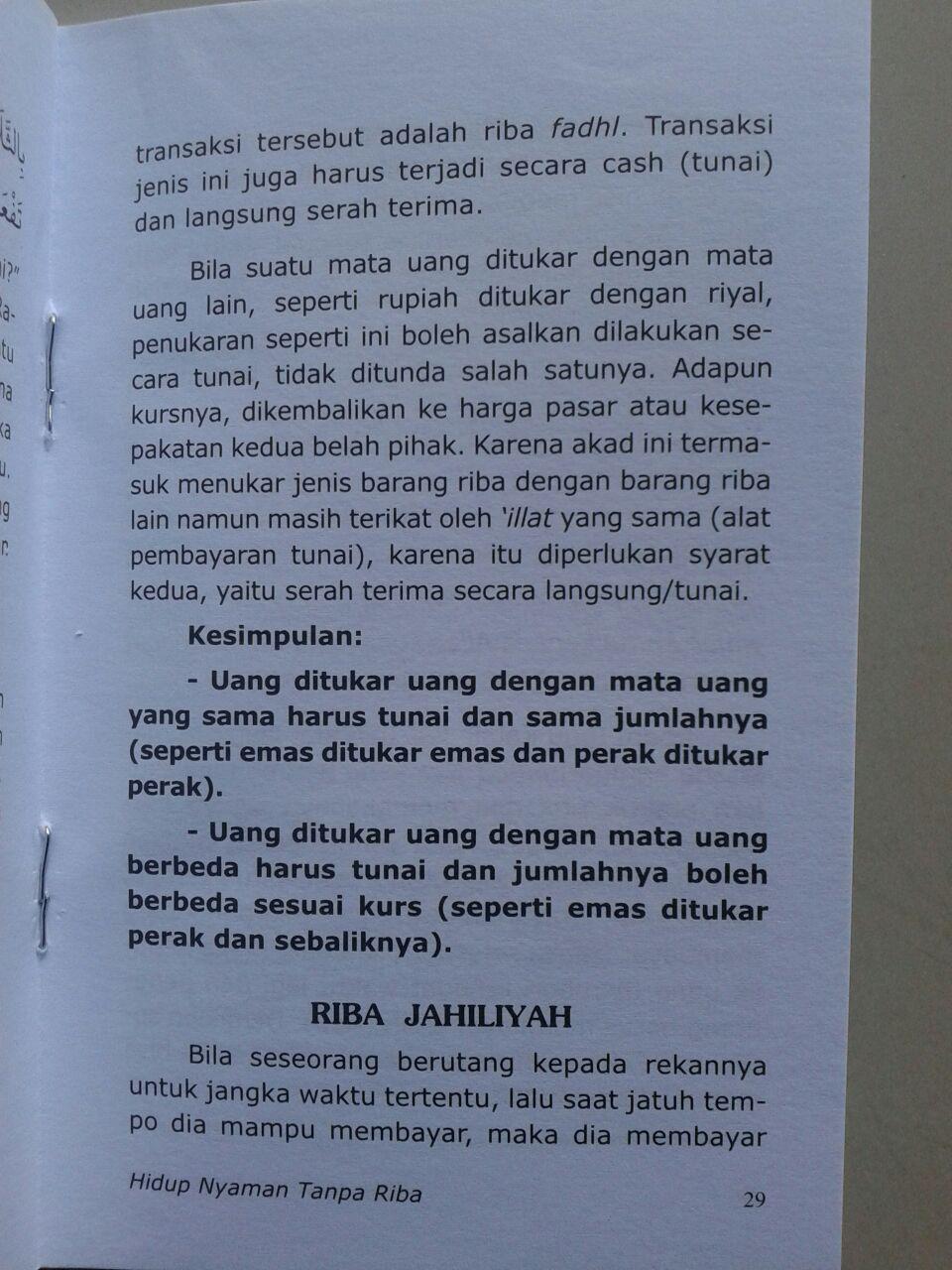 Buku Saku Hidup Nyaman Tanpa Riba isi