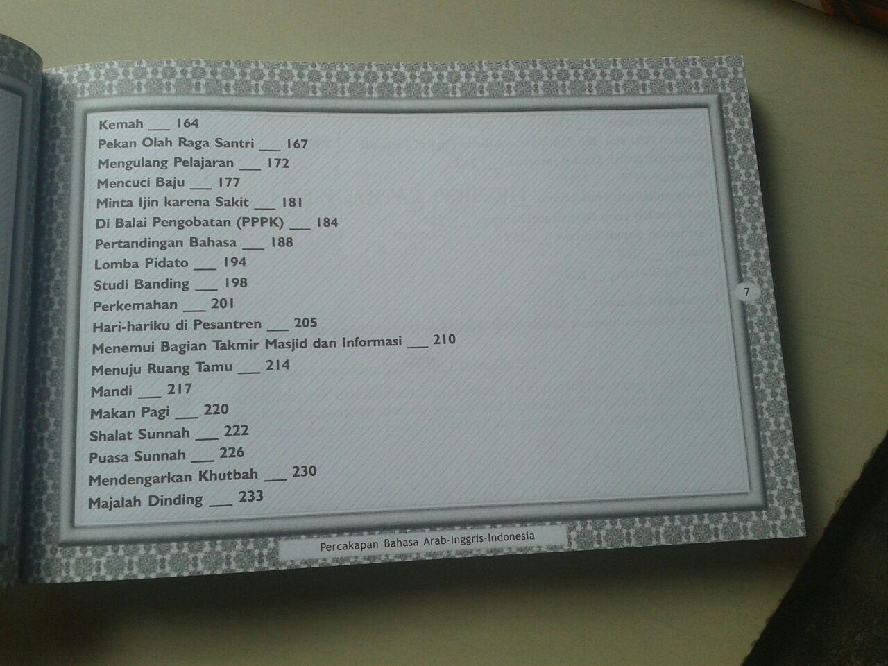 Buku Kamus Percakapan Bahasa Arab-Indonesia-Inggris isi 4