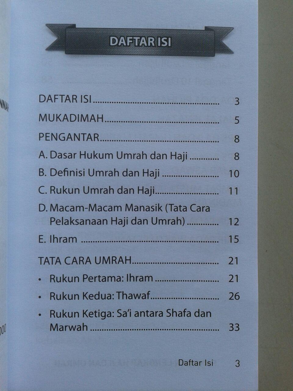 Buku Saku Panduan lengkap Haji & Umrah Sesuai Sunnah isi