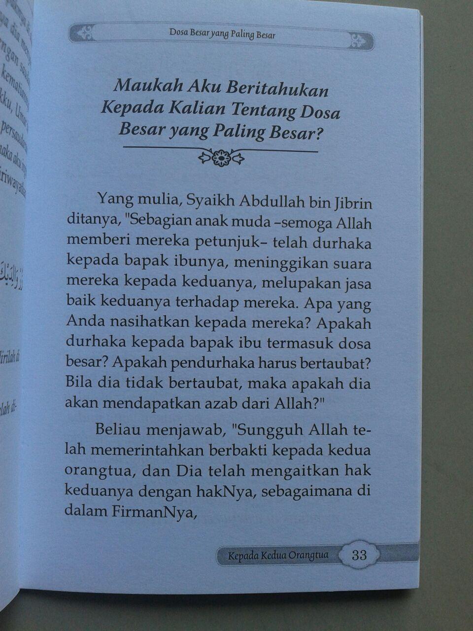 Buku Saku Rahasia Dibalik Berbakti Kepada Kedua Orangtua isi