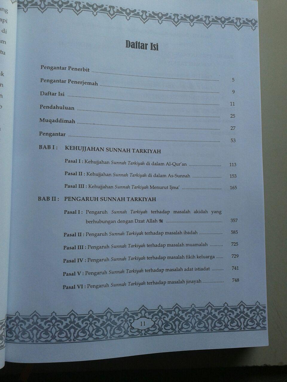 Buku Sunnah Tarkiyah Yang Sunnah Untuk Ditinggalkan isi