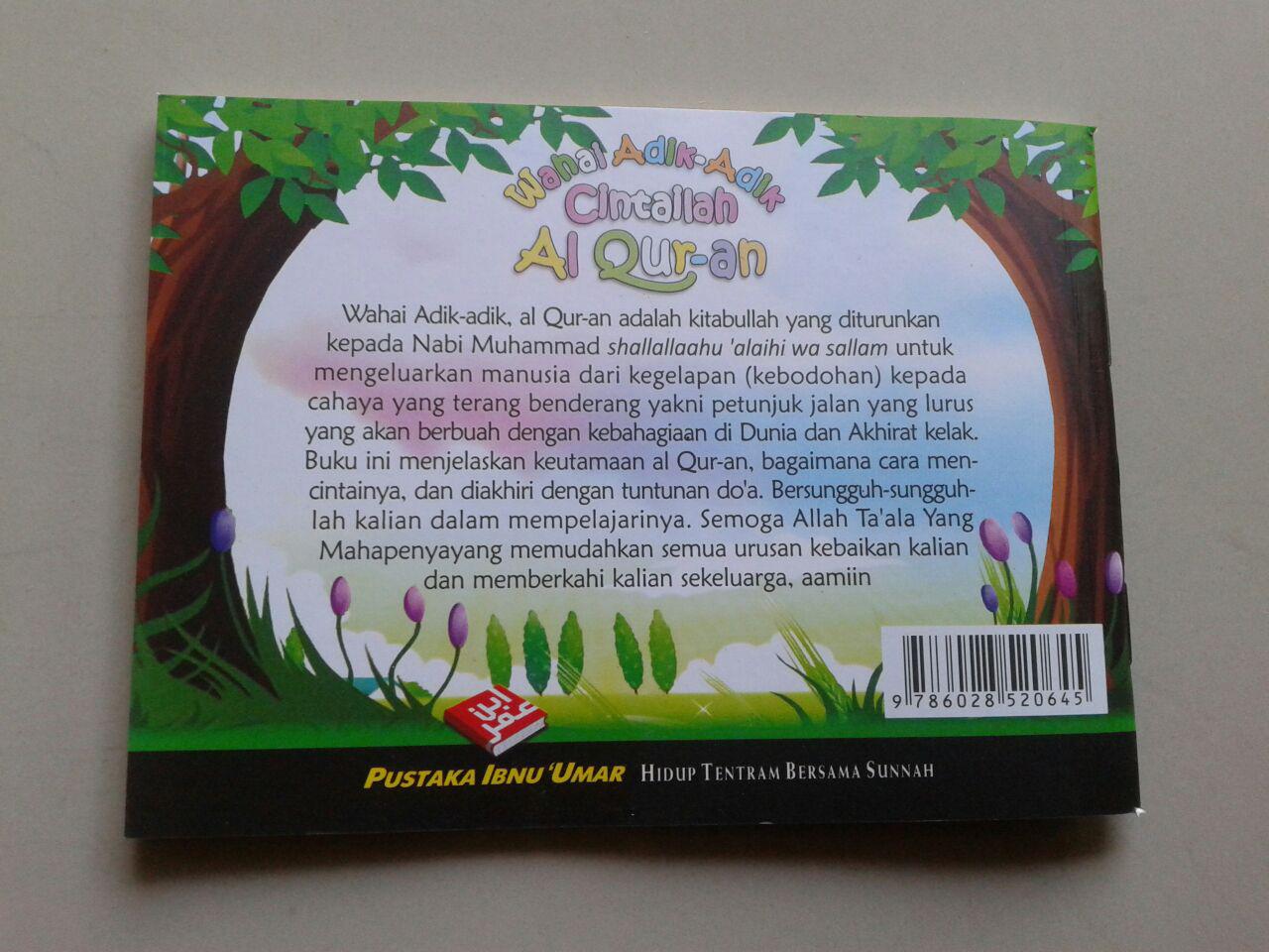 Buku Saku Wahai Adik Adik Cintailah Al Qur'an cover 2
