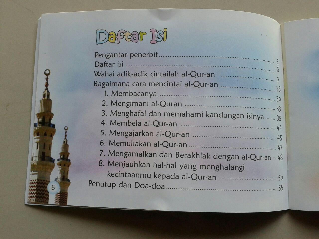 Buku Saku Wahai Adik Adik Cintailah Al Qur'an isi